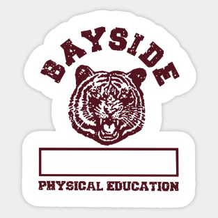 Bayside Tigers Saved Bell Gym Tshirt Sticker